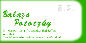 balazs pototzky business card